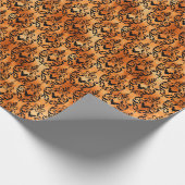 Schwarz-Orange-Bat-Toile Halloween Geschenkpapier (Ecke)