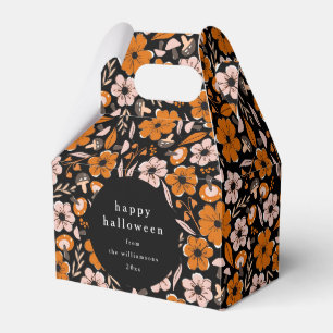 Schwarz Orange Blume Pilze Halloween Custom Geschenkschachtel