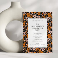 Schwarz-Orange-Blume Pilze Halloween-Party