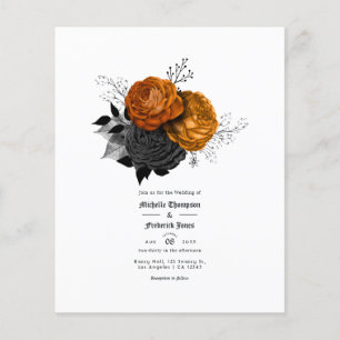 Schwarz-Orange-Blumengotik Flyer