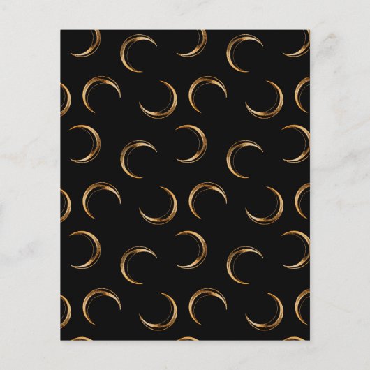 Schwarz-Orange-Blumengotik Flyer (Hinten)