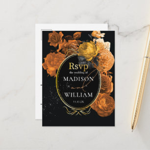 Schwarz-Orange Blumenzwiebelmahlzeit UAWG Postkarte