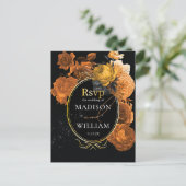 Schwarz-Orange Blumenzwiebelmahlzeit UAWG Postkarte (Stehend Vorderseite)