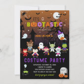 Schwarz Orange Bootastic Halloween Costume Party Einladung (Vorderseite)