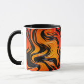 Schwarz-Orange-Design Tasse (Links)