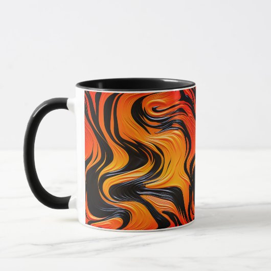 Schwarz-Orange-Design Tasse (Links)