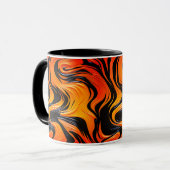 Schwarz-Orange-Design Tasse (Vorderseite Links)