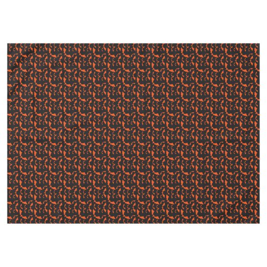 Schwarz-Orange-Fledermäuse Tischdecke (Vorderseite (Horizontal))