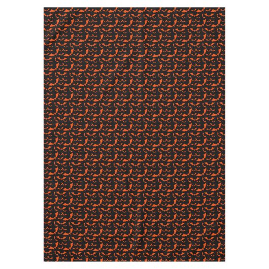Schwarz-Orange-Fledermäuse Tischdecke (Vorderseite)