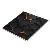 Schwarz Orange Fliese (Seite)