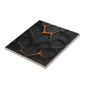 Schwarz Orange Fliese (Seite)