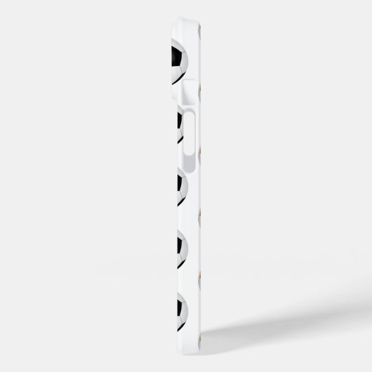 Schwarz-Orange-Fußball-Muster mit Monogramm Case-Mate iPhone Hülle (Rückseite / Links)