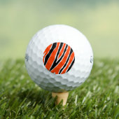 Schwarz-orange gestreifte Tiger-Design Golfball (Insitu T-Shirt)