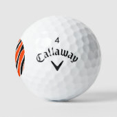 Schwarz-orange gestreifte Tiger-Design Golfball (Logo)
