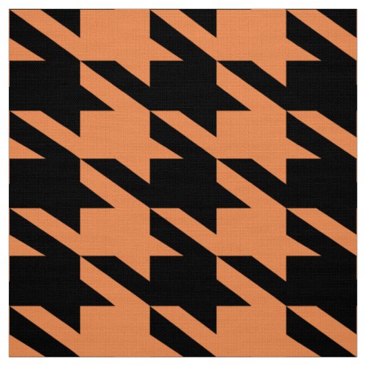 Schwarz-Orange-Hahnentrittmuster Nahtloses Muster Stoff (Muster)
