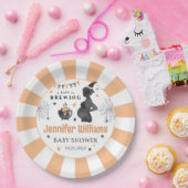 Schwarz-Orange Halloween Baby braut Babydusche Pappteller (Party)