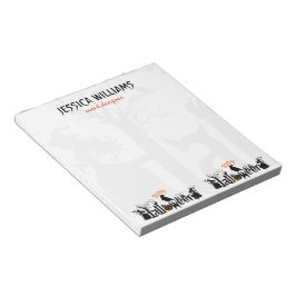 Schwarz-Orange-Halloween-Concept-Typografie Notizblock