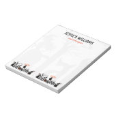 Schwarz-Orange-Halloween-Concept-Typografie Notizblock (Rotiert)