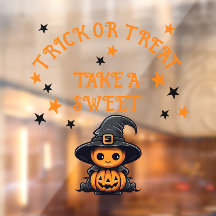 Schwarz-Orange Halloween Fensterklammer