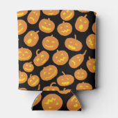 Schwarz-Orange Halloween-Kürbismuster Dosenkühler (Rückseite)