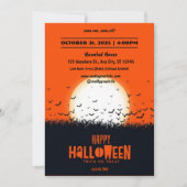 Schwarz-Orange-Halloween-Party Einladung (Vorderseite)