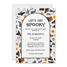 Schwarz-Orange-Halloween-Party