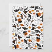 Schwarz-Orange-Halloween-Party Einladung (Rückseite)