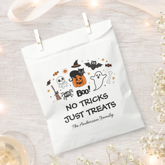 Schwarz-Orange-Halloween-Party Geschenktütchen (Ausgeschnitten)