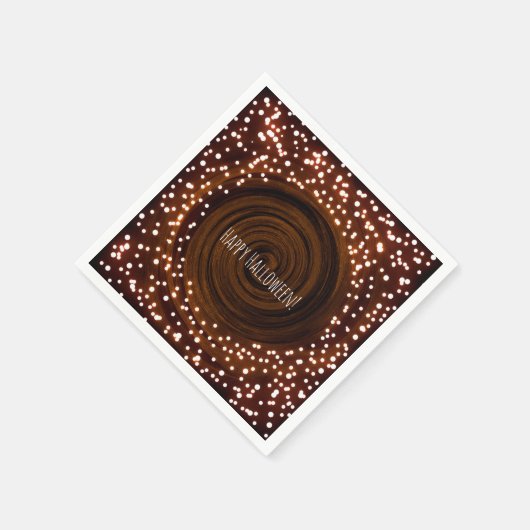 Schwarz-Orange Halloween-Party Serviette (Ecke)