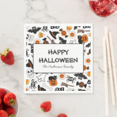 Schwarz-Orange-Halloween-Party Serviette (Beispiel)