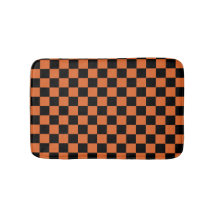 Schwarz-orange Halloween-Schachbrettmuster