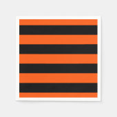 Schwarz-Orange-Halloween-Streifen Serviette (Vorderseite)
