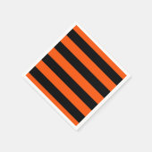 Schwarz-Orange-Halloween-Streifen Serviette (Ecke)