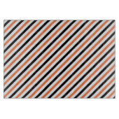 Schwarz-Orange-Halloween-Streifenschneider Schneidebrett (Vorderseite)