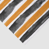 Schwarz-Orange Halloween Wasserfarben Streifen Seidenpapier (Ausschnitt)