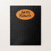 Schwarz Orange Happy Halloween Frustration Puzzle (Vertikal)