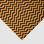 Schwarz-Orange-Herringbone-Gewebe Seidenpapier (Ausschnitt)