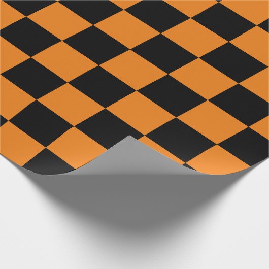 Schwarz-Orange-Karton Geschenkpapier (Ecke)