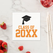 Schwarz-Orange-Klasse 2024: Graduierungspartei Serviette (Beispiel)