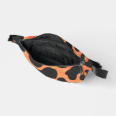 Schwarz-Orange-Kuh-Muster Bauchtasche (Offen)