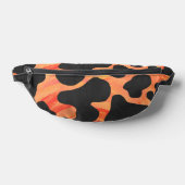 Schwarz-Orange-Kuh-Muster Bauchtasche (Ablage )
