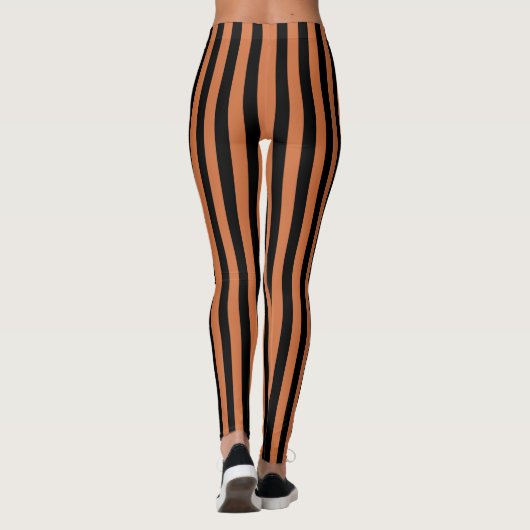 Schwarz-Orange-Leggings Leggings (Rückseite)