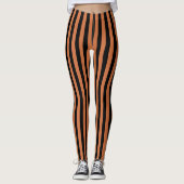 Schwarz-Orange-Leggings Leggings (Vorderseite)