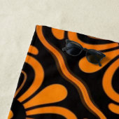 Schwarz Orange magisches Muster Beach Handtuch (Beispiel)