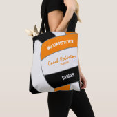 Schwarz-Orange-Mannschaftsfarben Volleyballtrainer Tasche (Von Nahem)