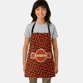 Schwarz-Orange-Minimalmuster Schürze (Insitu)