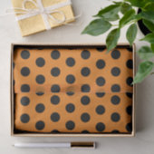 Schwarz-Orange-mittelgroße Polka-Dot-Papiere Seidenpapier (Geschenk)