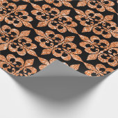 Schwarz-Orange Muster Spooky Halloween Vibe Geschenkpapier (Ecke)