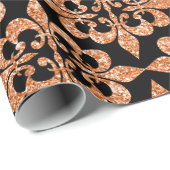 Schwarz-Orange Muster Spooky Halloween Vibe Geschenkpapier (Rolleneckpunkt)