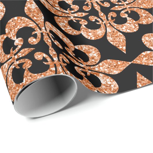 Schwarz-Orange Muster Spooky Halloween Vibe Geschenkpapier (Rolleneckpunkt)